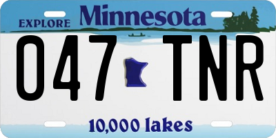 MN license plate 047TNR