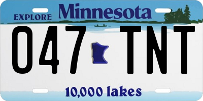 MN license plate 047TNT