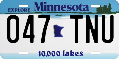 MN license plate 047TNU