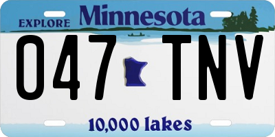 MN license plate 047TNV