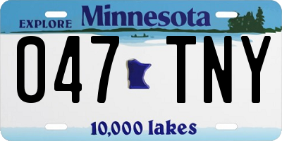 MN license plate 047TNY