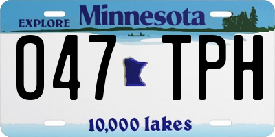 MN license plate 047TPH