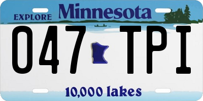 MN license plate 047TPI
