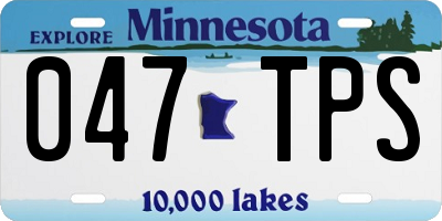 MN license plate 047TPS