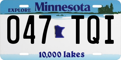 MN license plate 047TQI