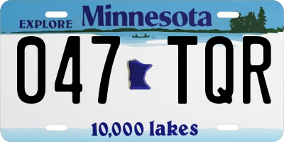 MN license plate 047TQR