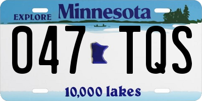 MN license plate 047TQS