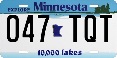 MN license plate 047TQT