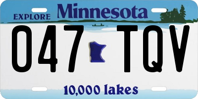 MN license plate 047TQV