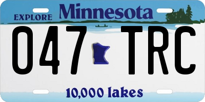 MN license plate 047TRC