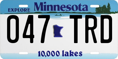 MN license plate 047TRD