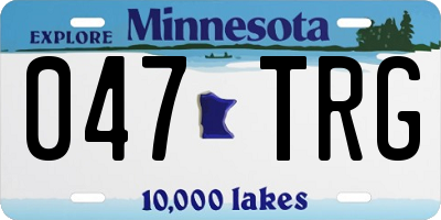 MN license plate 047TRG