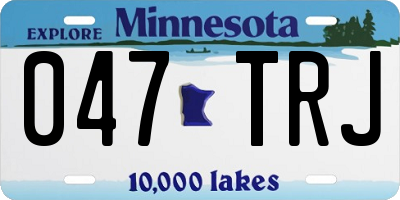 MN license plate 047TRJ