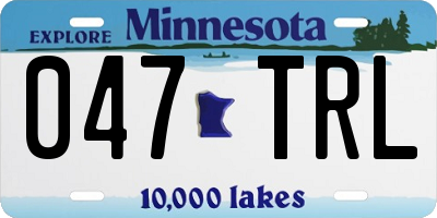 MN license plate 047TRL