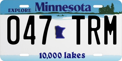 MN license plate 047TRM