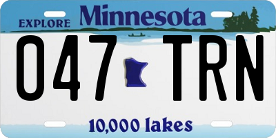 MN license plate 047TRN