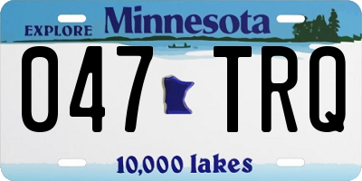 MN license plate 047TRQ