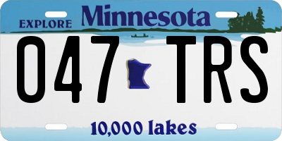 MN license plate 047TRS