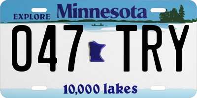 MN license plate 047TRY