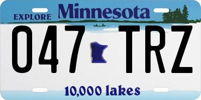 MN license plate 047TRZ