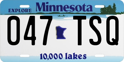 MN license plate 047TSQ