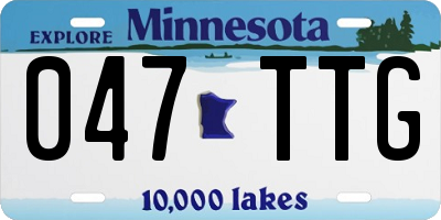 MN license plate 047TTG