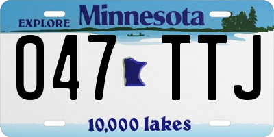 MN license plate 047TTJ