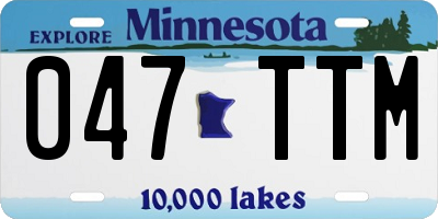 MN license plate 047TTM