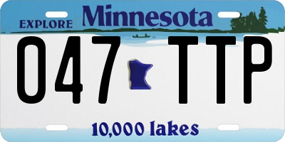 MN license plate 047TTP