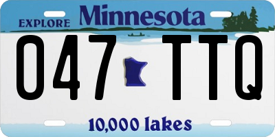 MN license plate 047TTQ