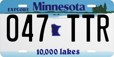 MN license plate 047TTR
