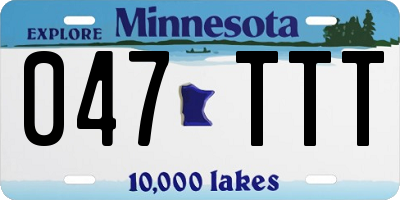 MN license plate 047TTT