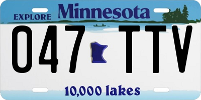 MN license plate 047TTV