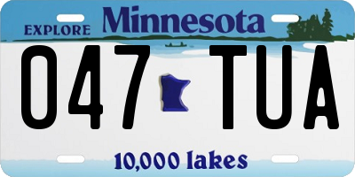 MN license plate 047TUA