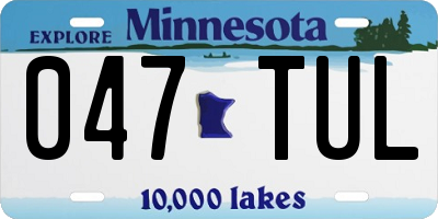 MN license plate 047TUL
