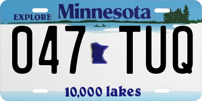 MN license plate 047TUQ