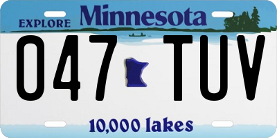 MN license plate 047TUV