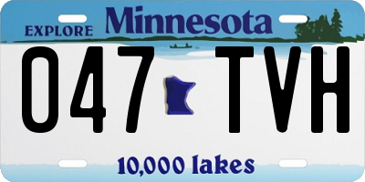 MN license plate 047TVH