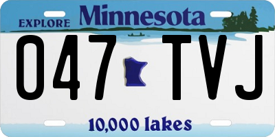 MN license plate 047TVJ
