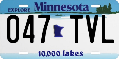 MN license plate 047TVL