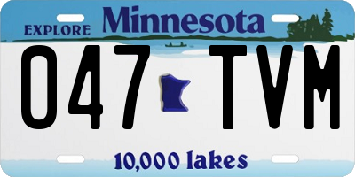 MN license plate 047TVM