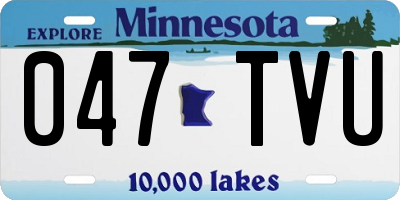 MN license plate 047TVU
