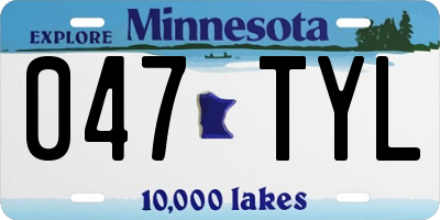 MN license plate 047TYL
