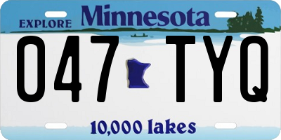 MN license plate 047TYQ