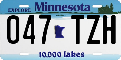 MN license plate 047TZH