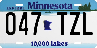 MN license plate 047TZL