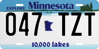 MN license plate 047TZT