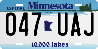 MN license plate 047UAJ