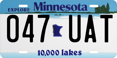 MN license plate 047UAT