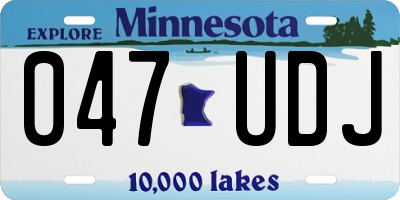 MN license plate 047UDJ